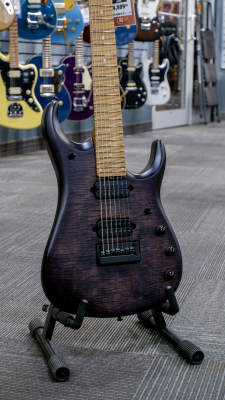 Store Special Product - Ernie Ball Music Man - John Petrucci JP15 7-String Guitar -Transparent Black Bur